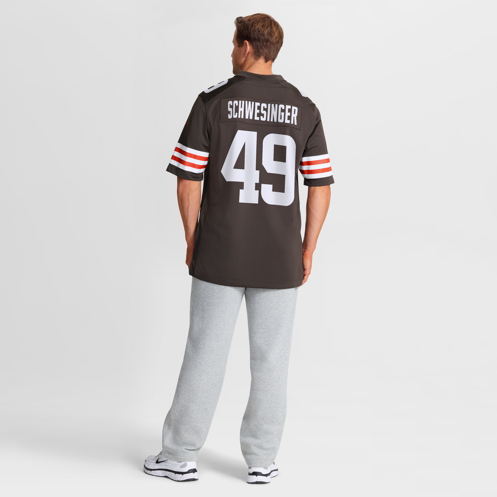 Carson Schwesinger Cleveland Browns Nike 2025 NFL Draft Game Jersey - Brown Official NFL Team Apparel Football Fan Gear