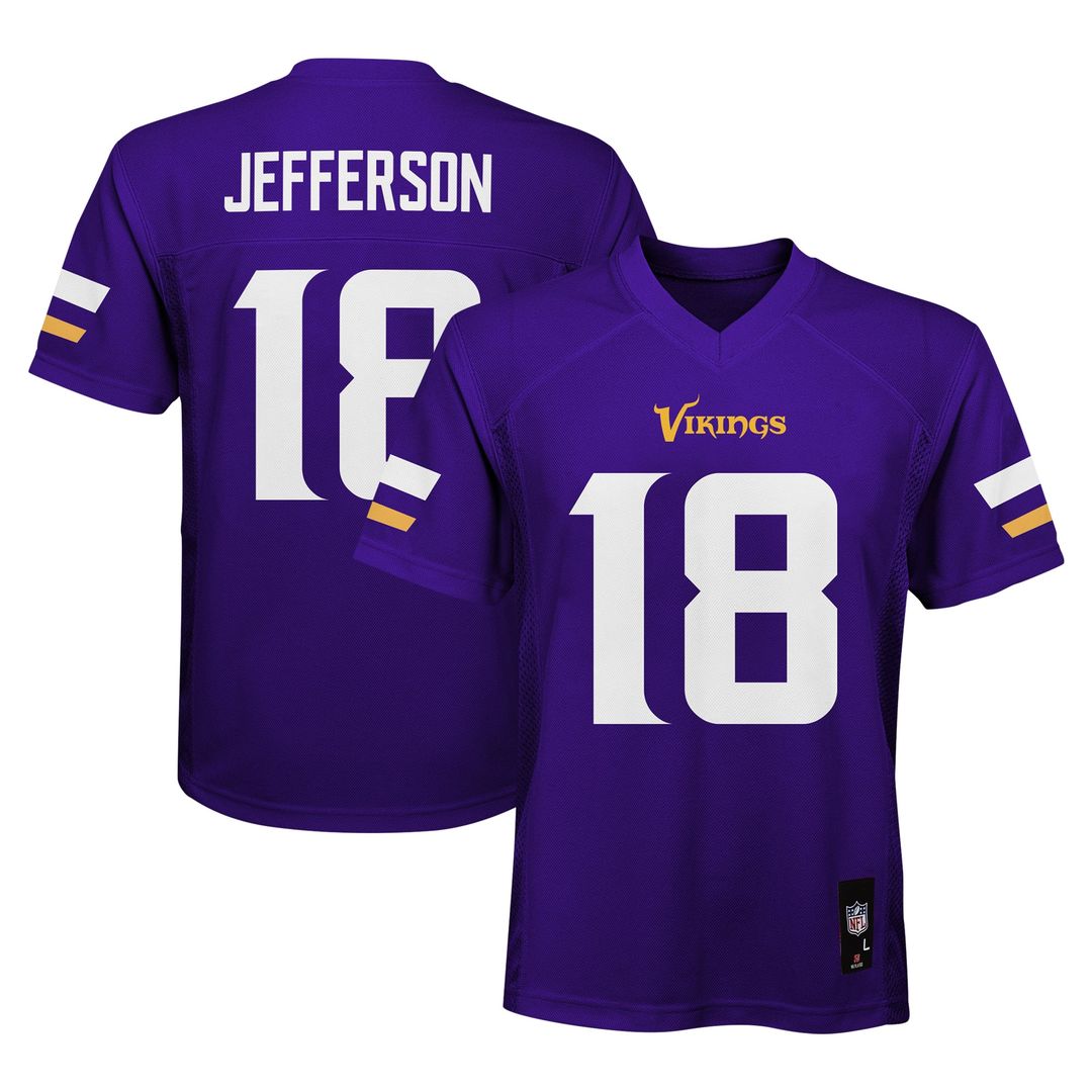 Justin Jefferson Minnesota Vikings Preschool Replica Player Jersey - Purple Official NFL Team Apparel Football Fan Gear