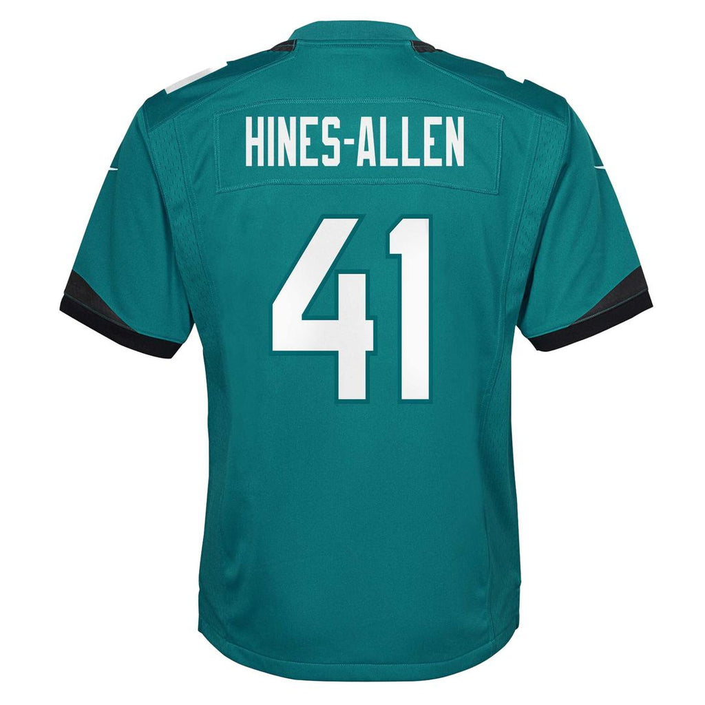 Josh Hines-Allen Jacksonville Jaguars Nike Youth Game Jersey - Teal Official NFL Team Apparel Football Fan Gear