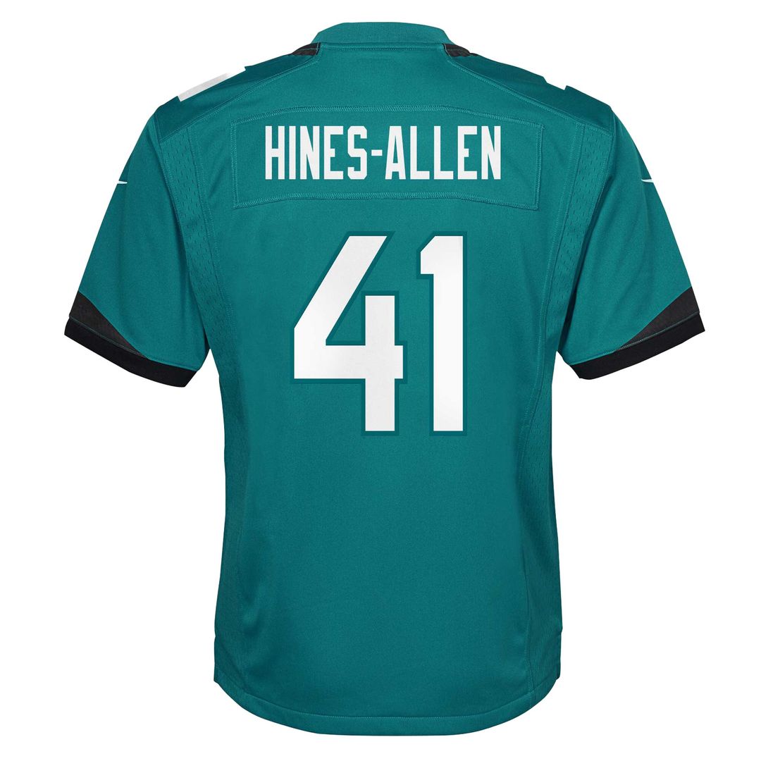 Josh Hines-Allen Jacksonville Jaguars Nike Youth Game Jersey - Teal Official NFL Team Apparel Football Fan Gear