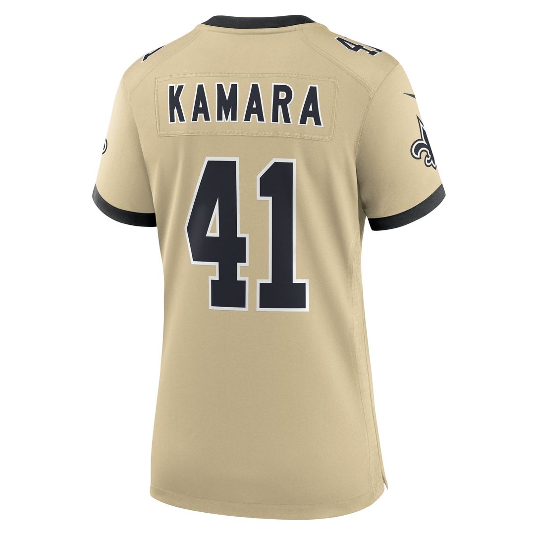 Alvin Kamara New Orleans Saints Nike Women's Gameday Golds Alternate Game Player Jersey - Gold Official NFL Team Apparel Football Fan Gear