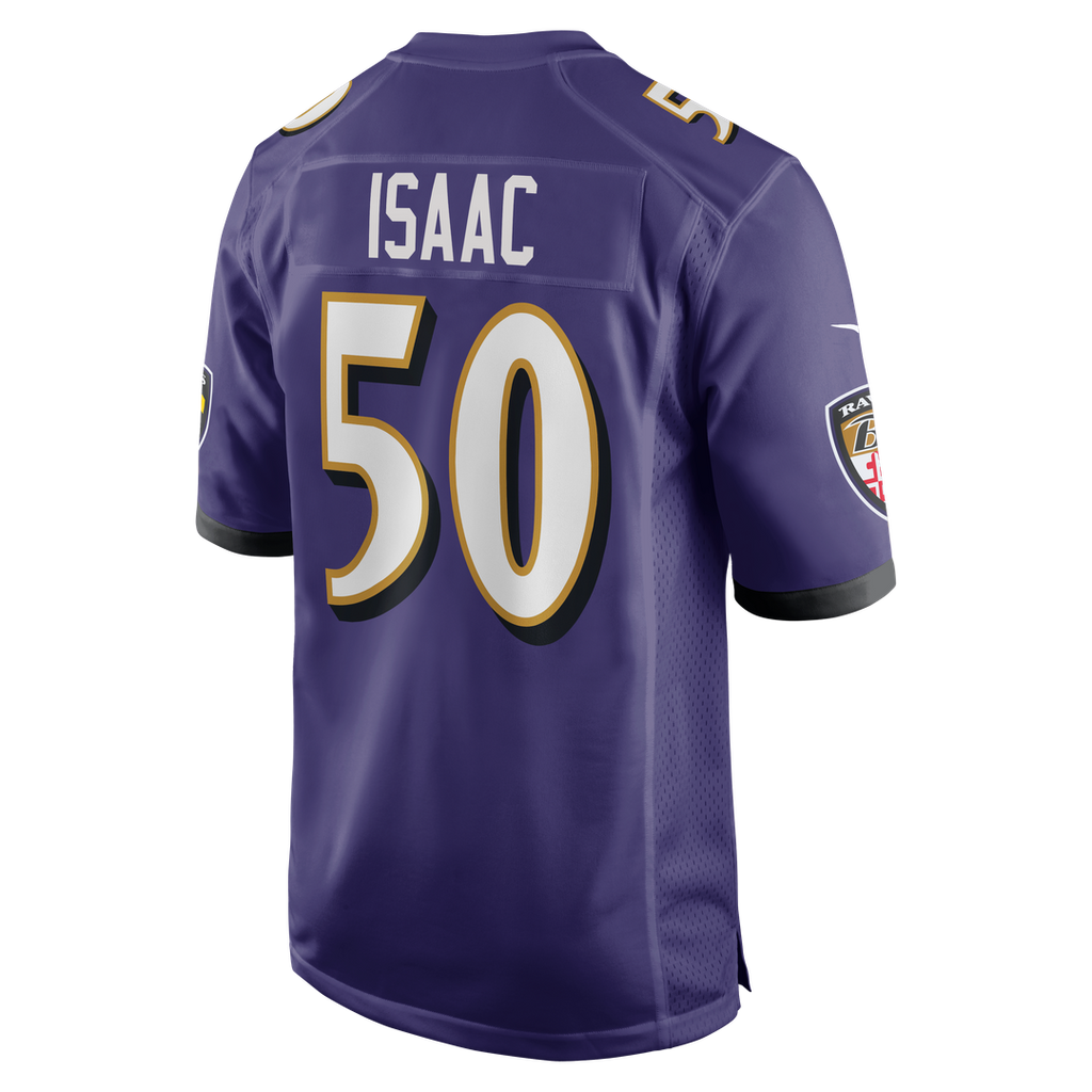 Adisa Isaac Baltimore Ravens Nike Team Game Jersey - Purple Official NFL Team Apparel Football Fan Gear