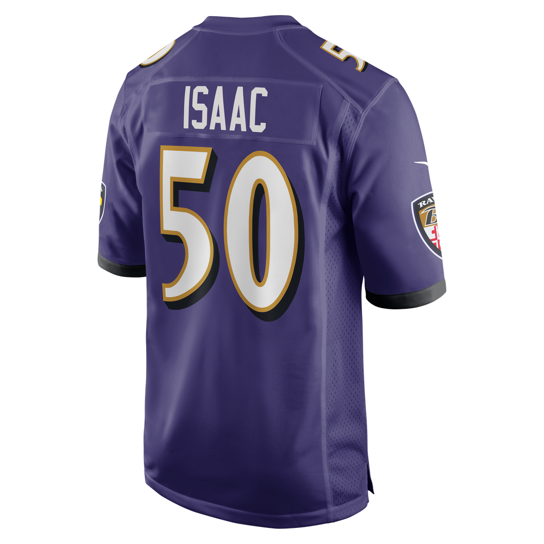Adisa Isaac Baltimore Ravens Nike Team Game Jersey - Purple Official NFL Team Apparel Football Fan Gear