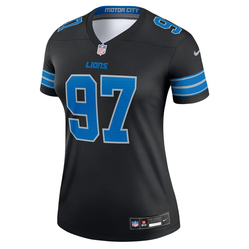 Aidan Hutchinson Detroit Lions Nike Women's Alternate Legend Player Performance Top - Black NFL Fan Gear Popular Style