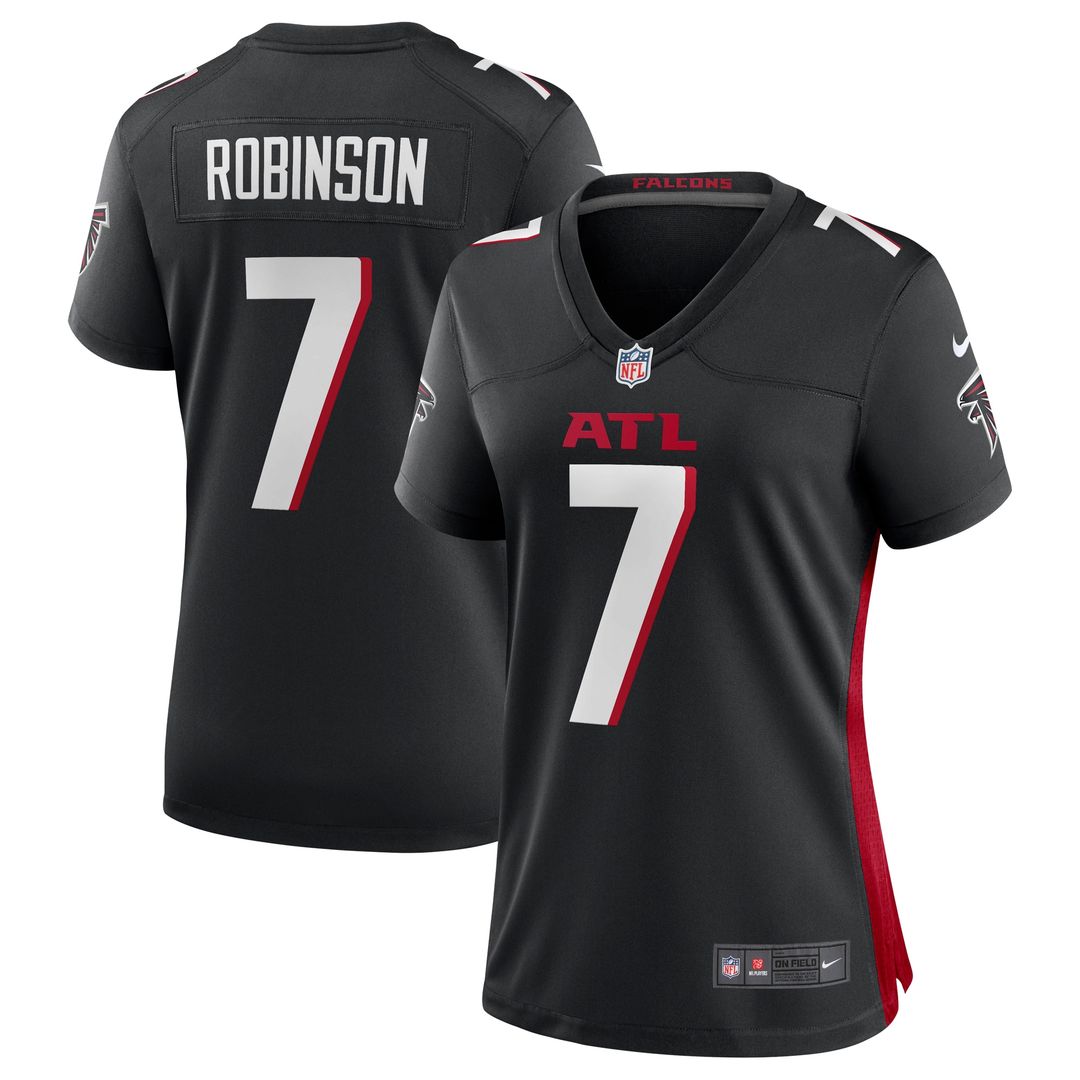 Bijan Robinson Atlanta Falcons Nike Women's Player Jersey - Black Official NFL Team Apparel Football Fan Gear