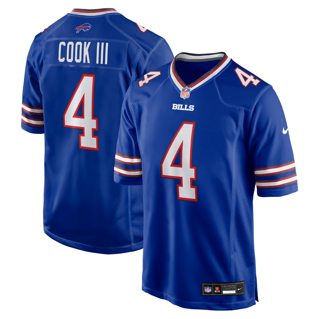 James Cook III Buffalo Bills Nike Team Game Jersey - Royal Official NFL Team Apparel Football Fan Gear