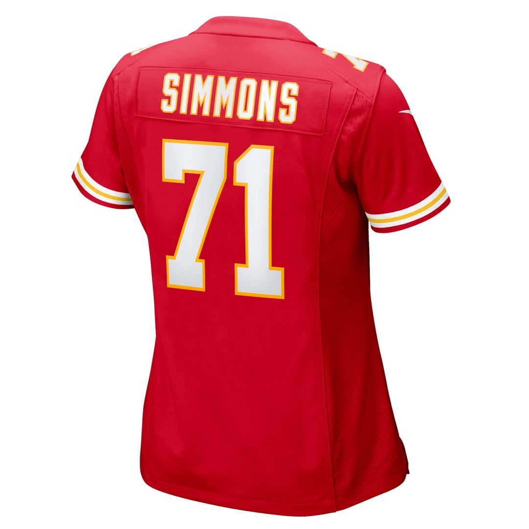 Josh Simmons Kansas City Chiefs Nike Women's Team Game Jersey - Red Official NFL Team Apparel Football Fan Gear