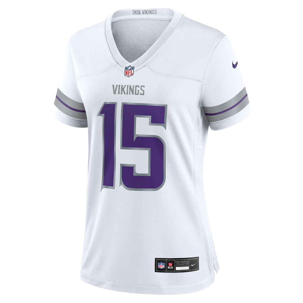 Dallas Turner Minnesota Vikings Nike Women's Alternate Game Jersey - White Official NFL Team Apparel Football Fan Gear