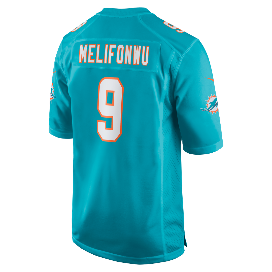 Ifeatu Melifonwu Miami Dolphins Nike Team Game Jersey - Aqua Official NFL Team Apparel Football Fan Gear