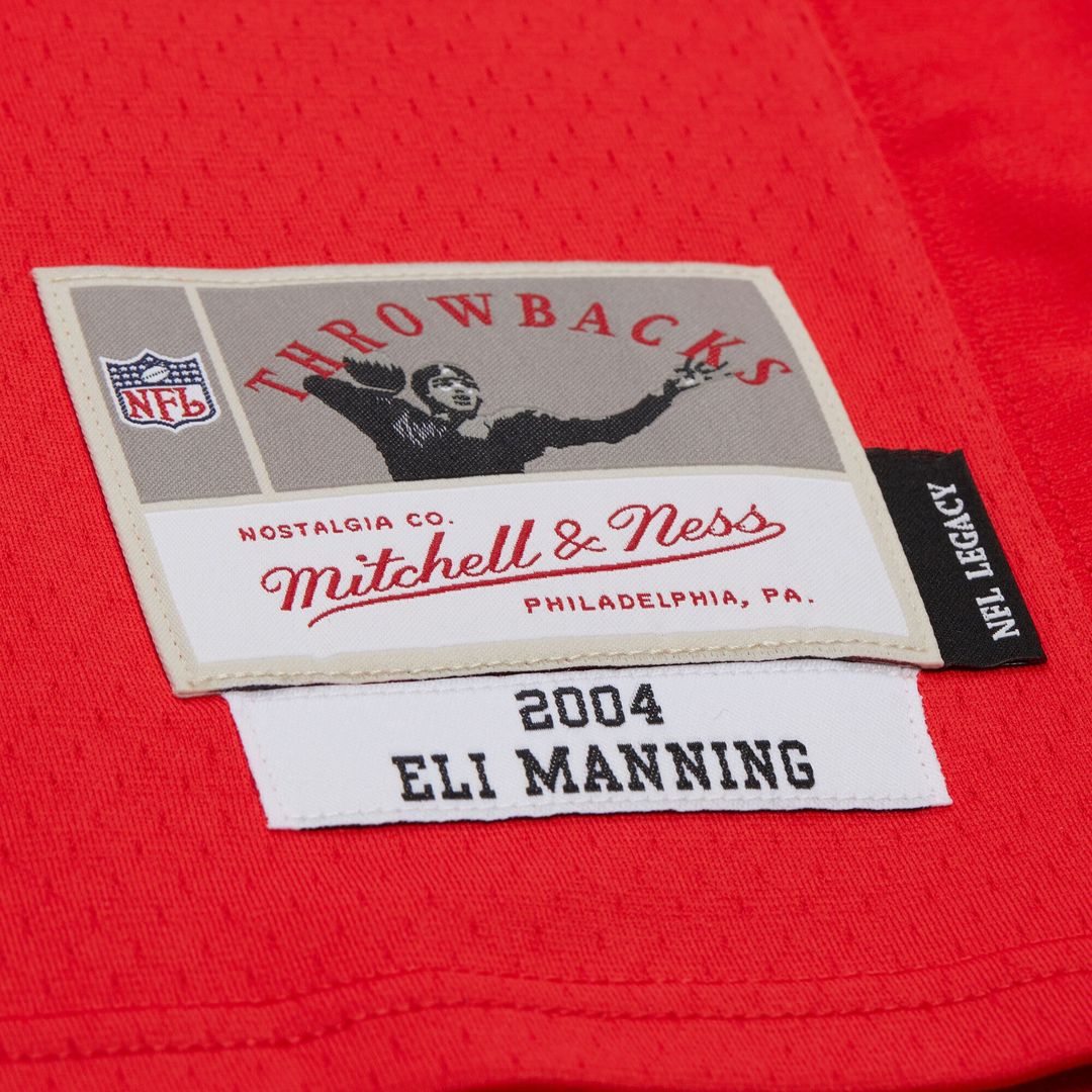 Eli Manning New York Giants Mitchell & Ness 2004 Legacy Replica Jersey - Red Official NFL Team Apparel Football Fan Gear