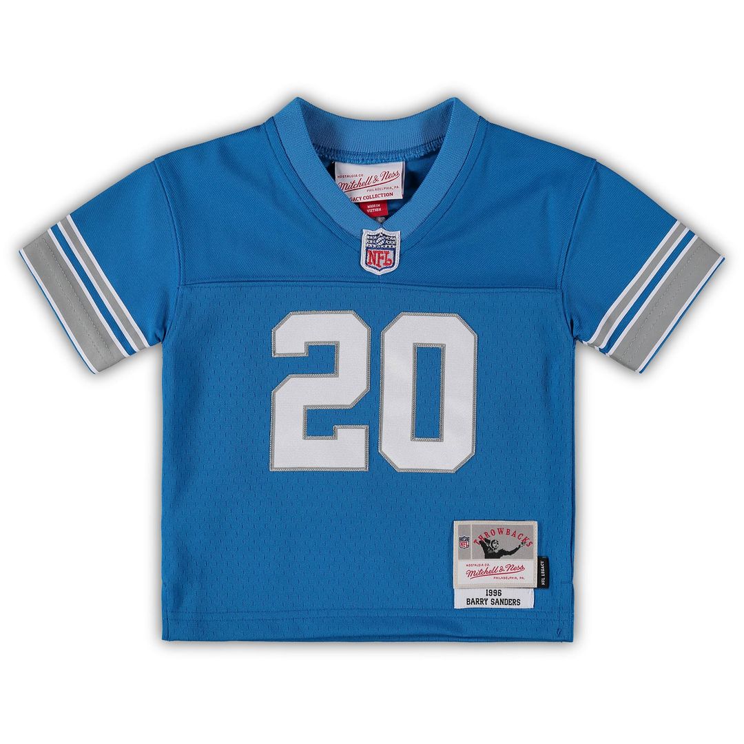 Barry Sanders Detroit Lions Mitchell & Ness Infant 1996 Retired Legacy Jersey - Blue Official NFL Team Apparel Football Fan Gear