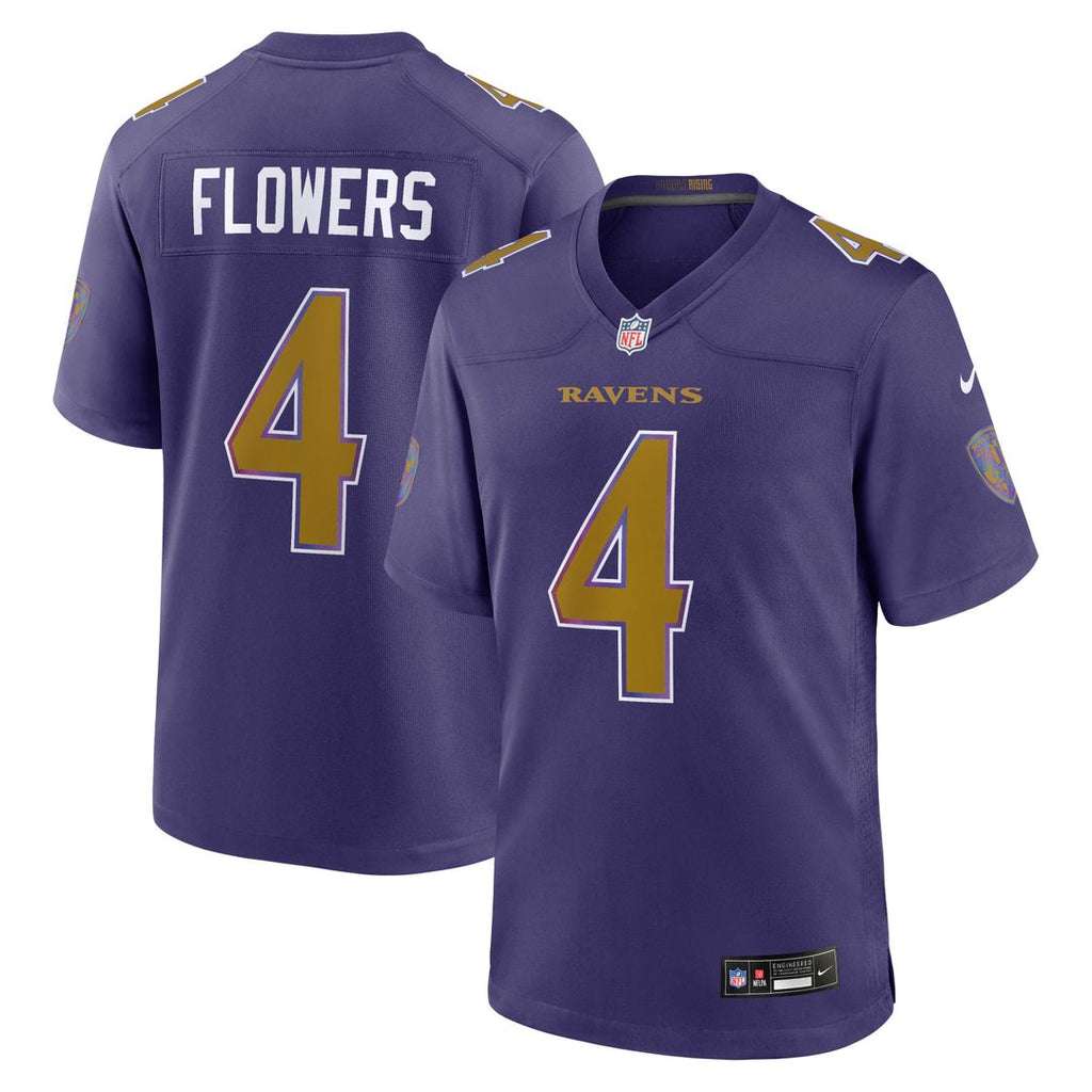 Zay Flowers Baltimore Ravens Nike Alternate Game Jersey - Purple Official NFL Team Apparel Football Fan Gear