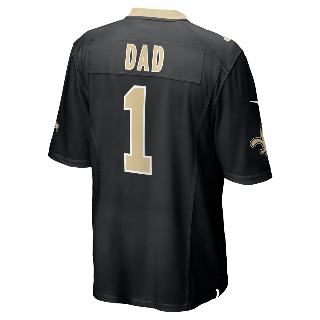 Number 1 Dad New Orleans Saints Nike Game Jersey - Black Official NFL Team Apparel Football Fan Gear