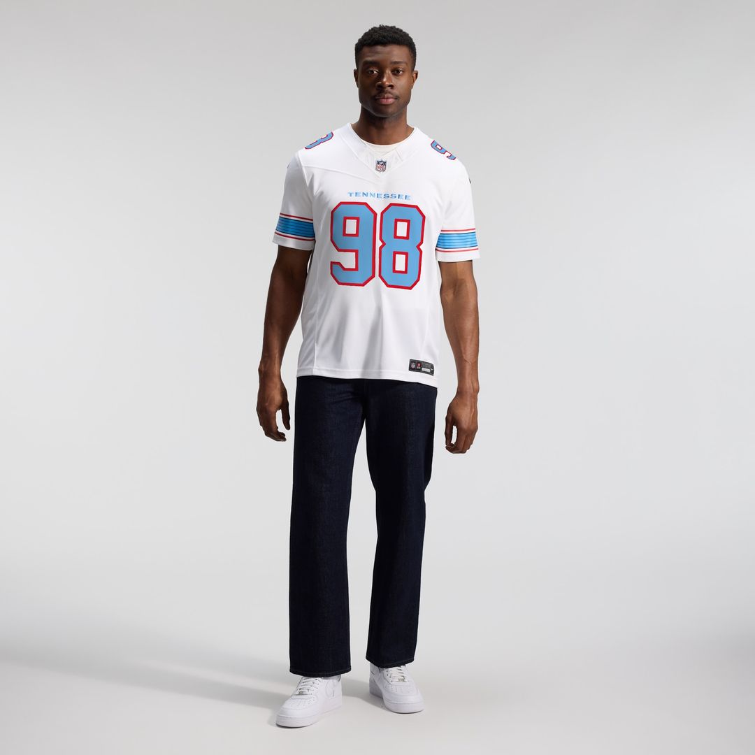 Jeffery Simmons Tennessee Titans Nike Vapor F.U.S.E. Stitched Limited Jersey - White Official NFL Team Apparel Football Fan Gear