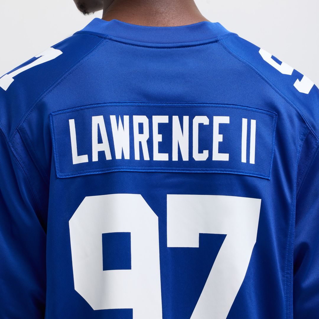 Dexter Lawrence II New York Giants Nike Team Game Player Jersey - Royal Official NFL Team Apparel Football Fan Gear