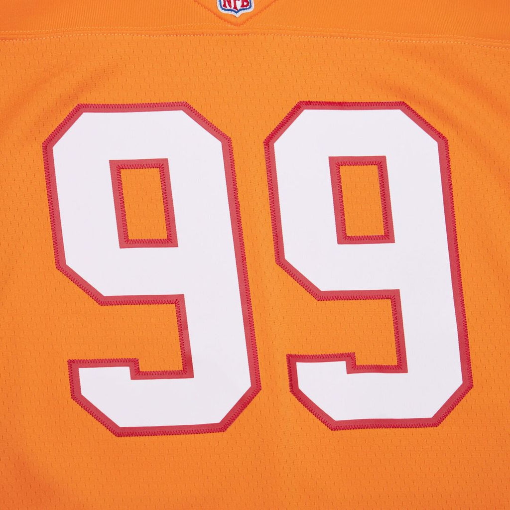 Warren Sapp Tampa Bay Buccaneers Mitchell & Ness 1995 Legacy Replica Jersey - Orange Official NFL Team Apparel Football Fan Gear