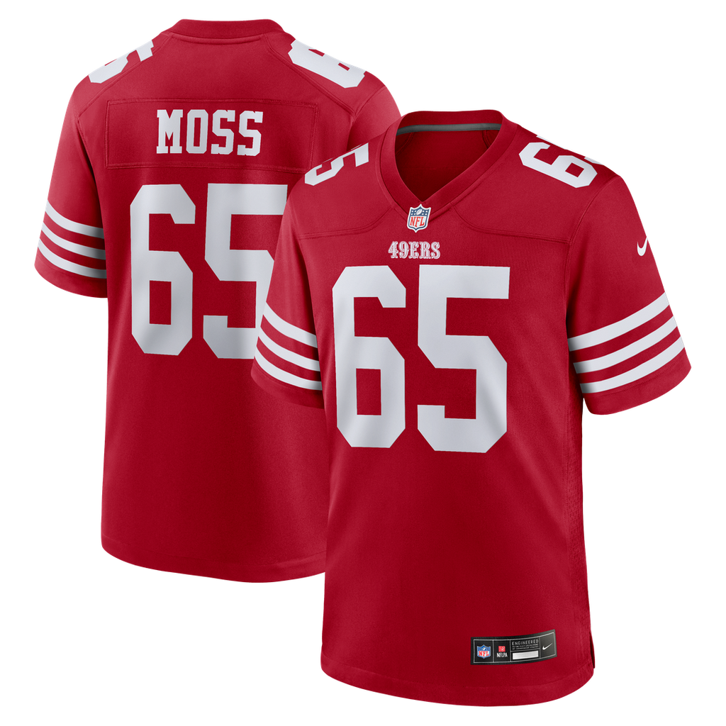 Drew Moss San Francisco 49ers Nike Team Game Jersey - Scarlet Official NFL Team Apparel Football Fan Gear