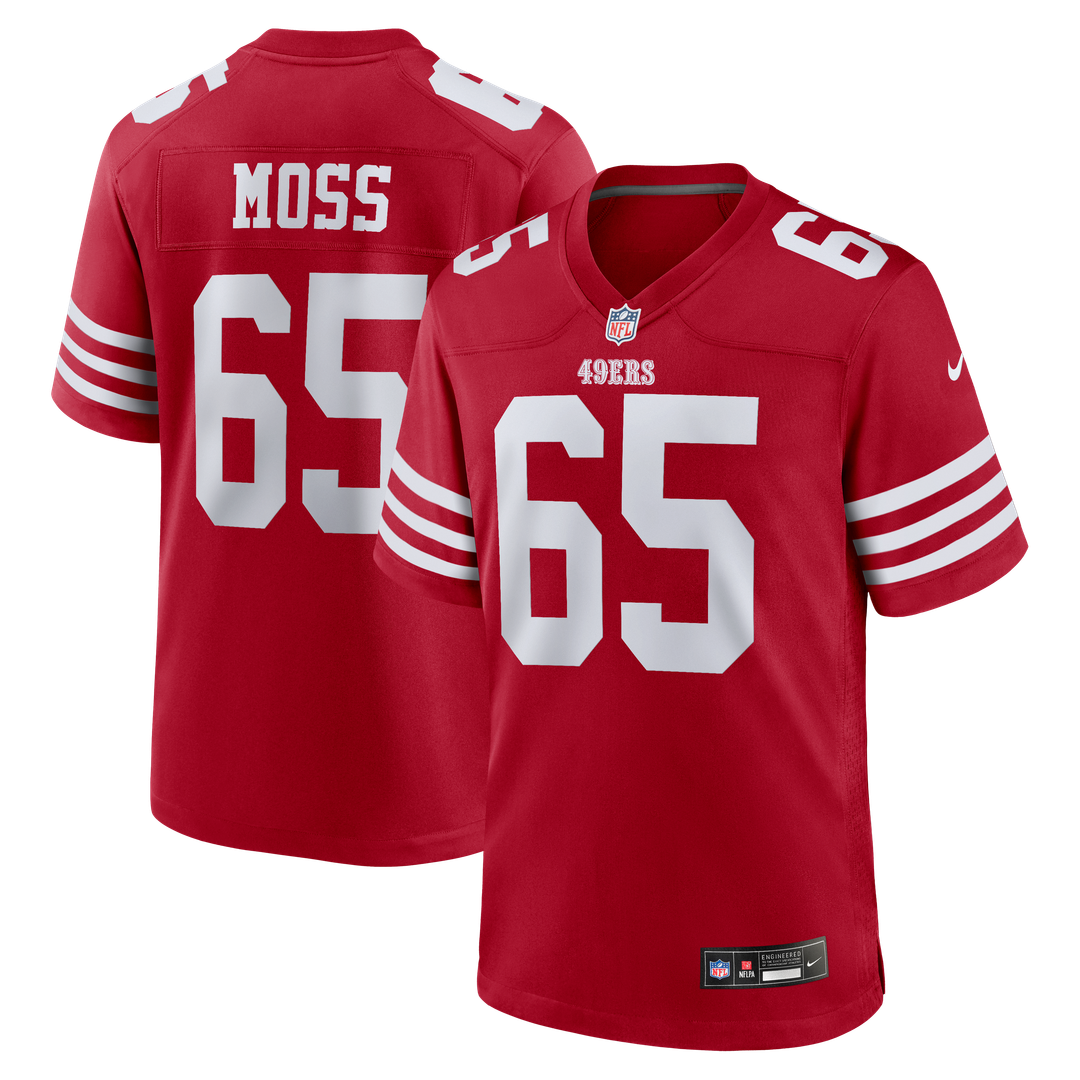 Drew Moss San Francisco 49ers Nike Team Game Jersey - Scarlet Official NFL Team Apparel Football Fan Gear