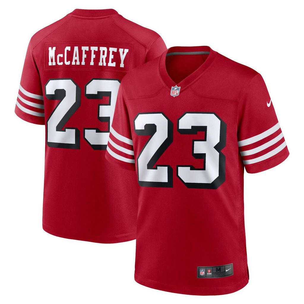 Christian McCaffrey San Francisco 49ers Nike Alternate Game Player Jersey - Scarlet Official NFL Team Apparel Football Fan Gear
