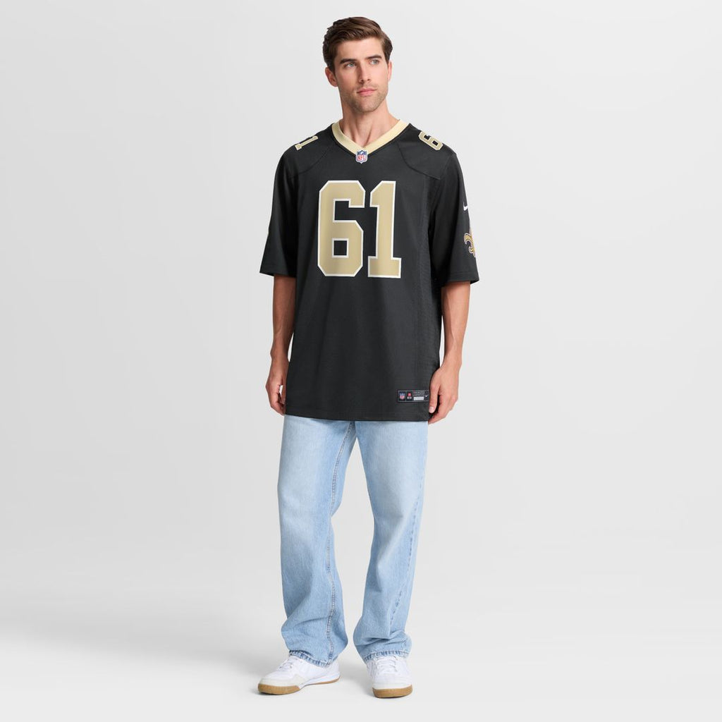 Drew Desjarlais New Orleans Saints Nike Game Player Jersey - Black Official NFL Team Apparel Football Fan Gear