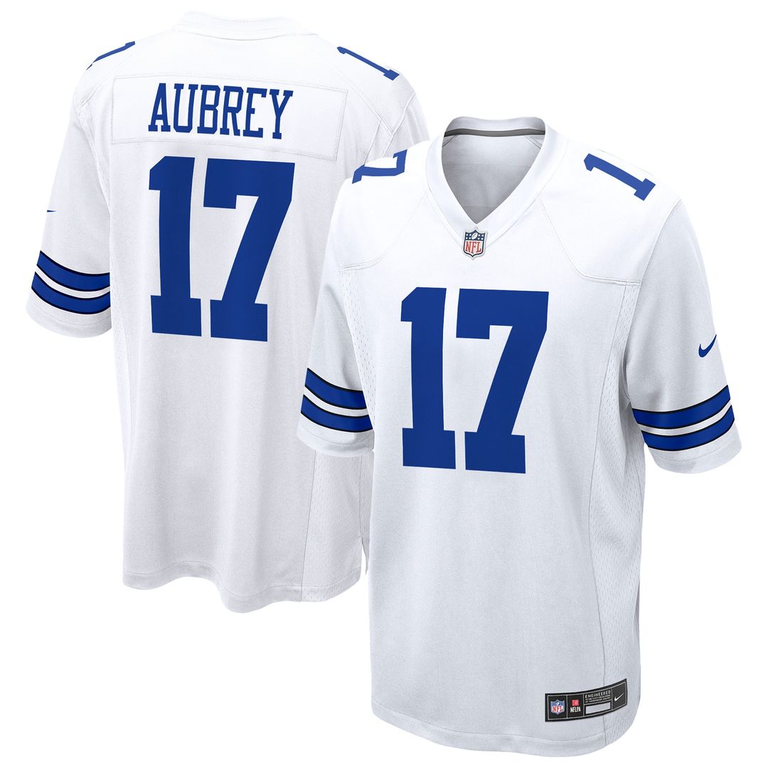 Brandon Aubrey Dallas Cowboys Nike Game Jersey - White Official NFL Team Apparel Football Fan Gear