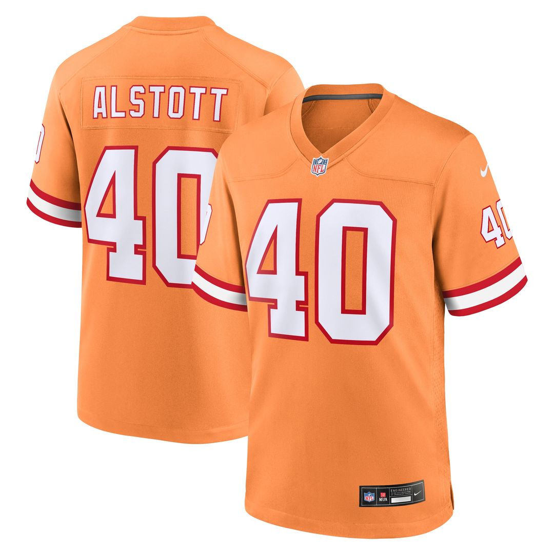 Mike Alstott Tampa Bay Buccaneers Nike Throwback Game Jersey - Orange Official NFL Team Apparel Football Fan Gear
