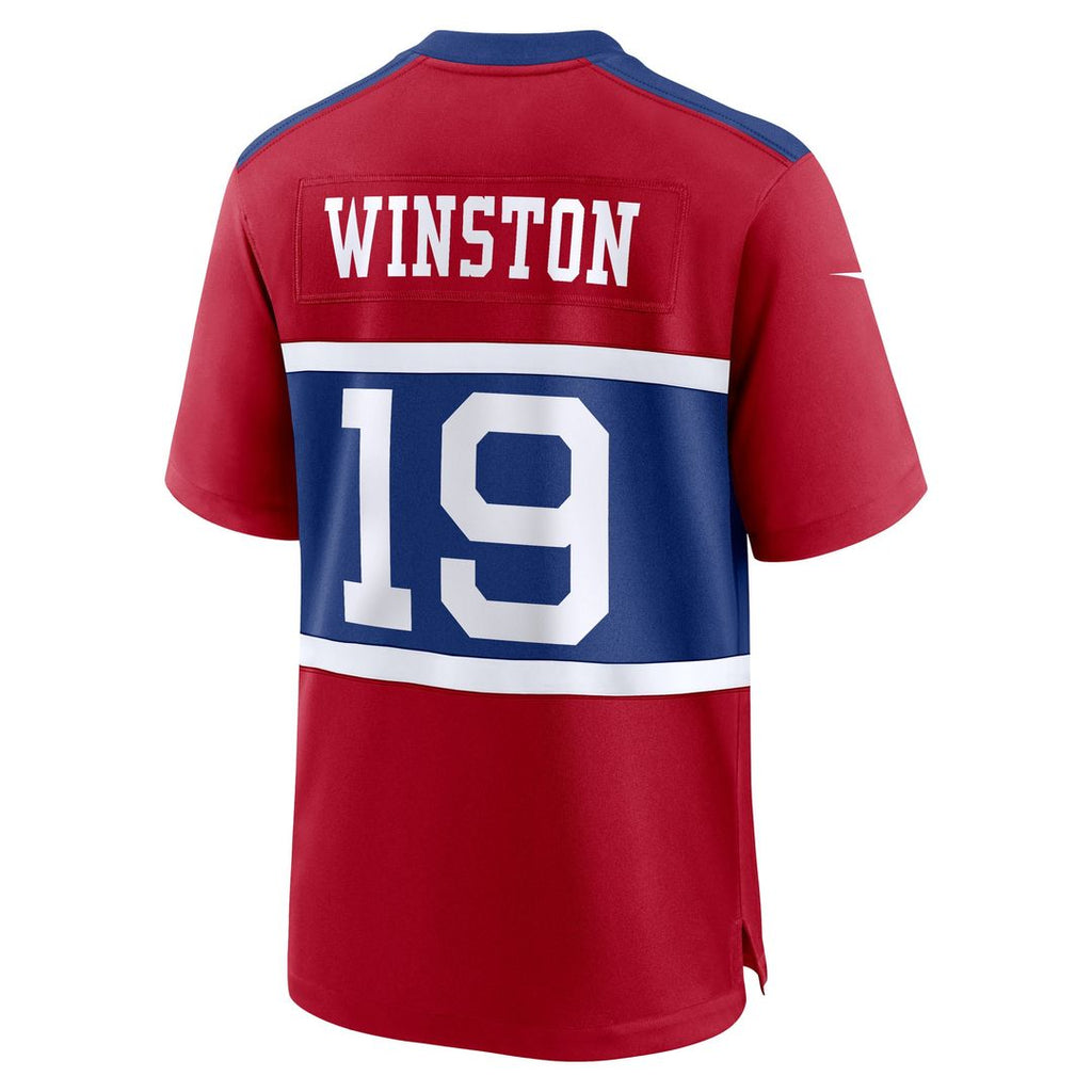 Jameis Winston New York Giants Nike Alternate Game Jersey - Century Red Official NFL Team Apparel Football Fan Gear