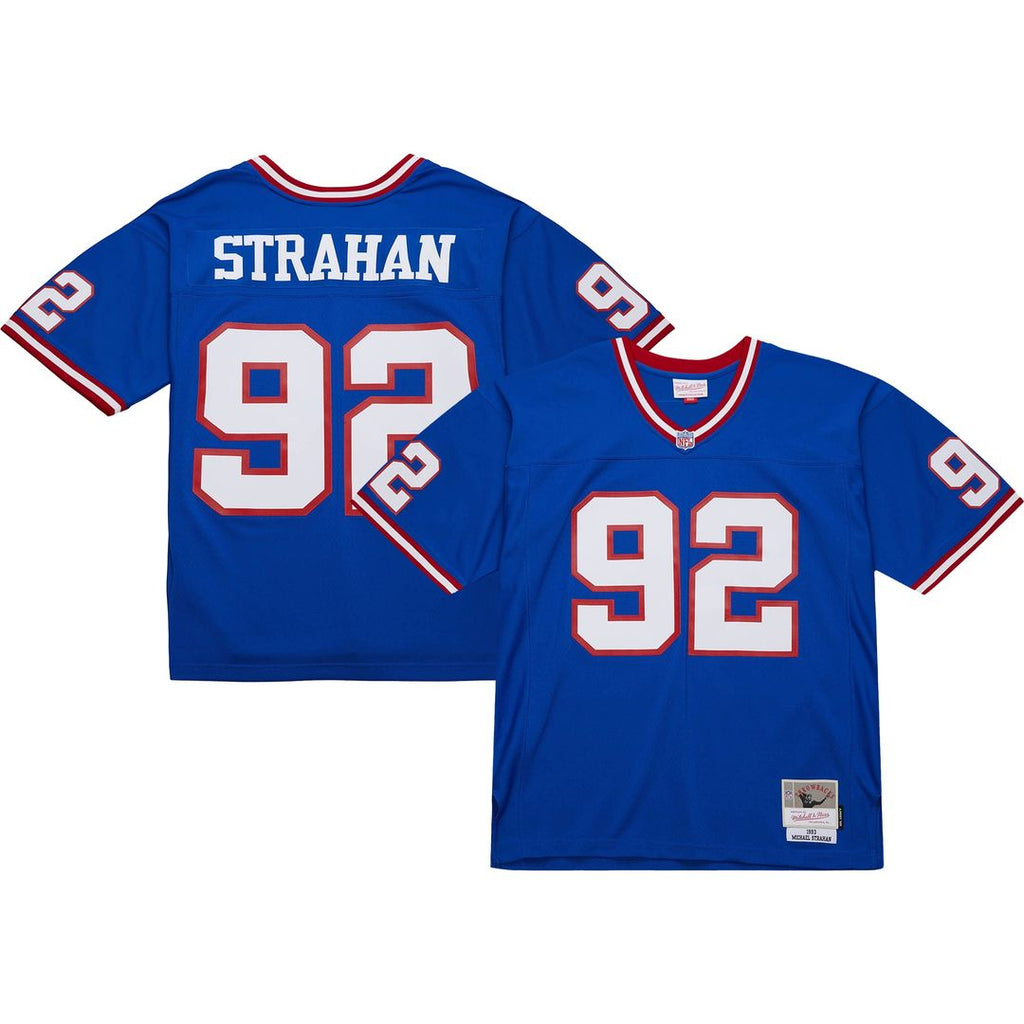 Michael Strahan New York Giants Mitchell & Ness Big & Tall 1993 Retired Player Replica Jersey - Royal Official NFL Team Apparel Football Fan Gear