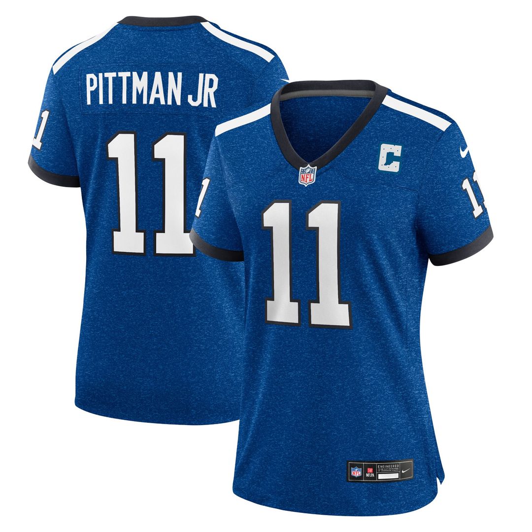 Michael Pittman Jr. Indianapolis Colts Nike Women's Indiana Nights Alternate Game Jersey - Royal Official NFL Team Apparel Football Fan Gear