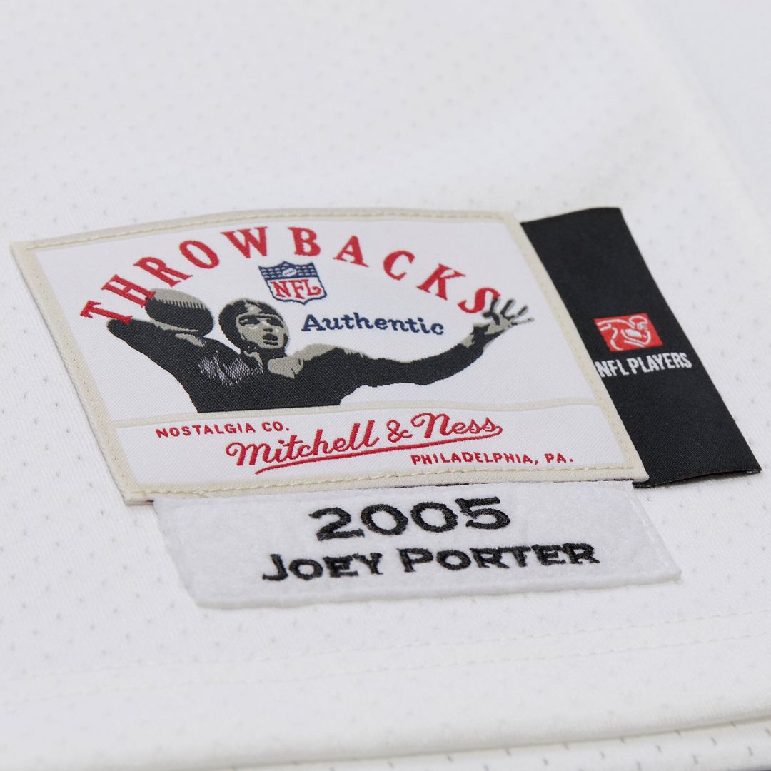 Joey Porter Pittsburgh Steelers Mitchell & Ness 2005 Authentic Throwback Retired Player Jersey - White Official NFL Team Apparel Football Fan Gear