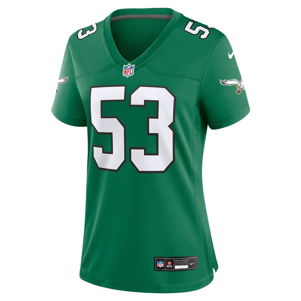 Zack Baun Philadelphia Eagles Nike Women's Game Jersey - Midnight Green Official NFL Team Apparel Football Fan Gear