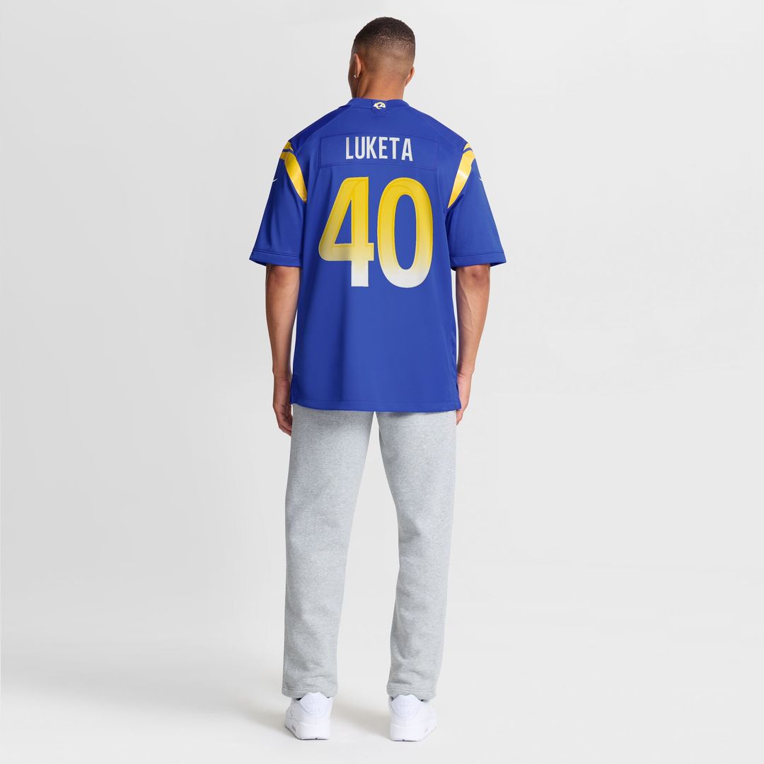 Jesse Luketa Los Angeles Rams Nike Team Game Jersey - Royal Official NFL Team Apparel Football Fan Gear