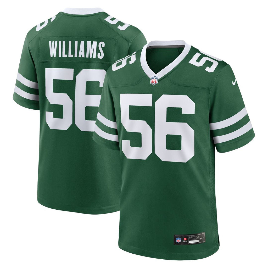 Quincy Williams New York Jets Nike Game Player Jersey – Legacy Green Official NFL Team Apparel Football Fan Gear