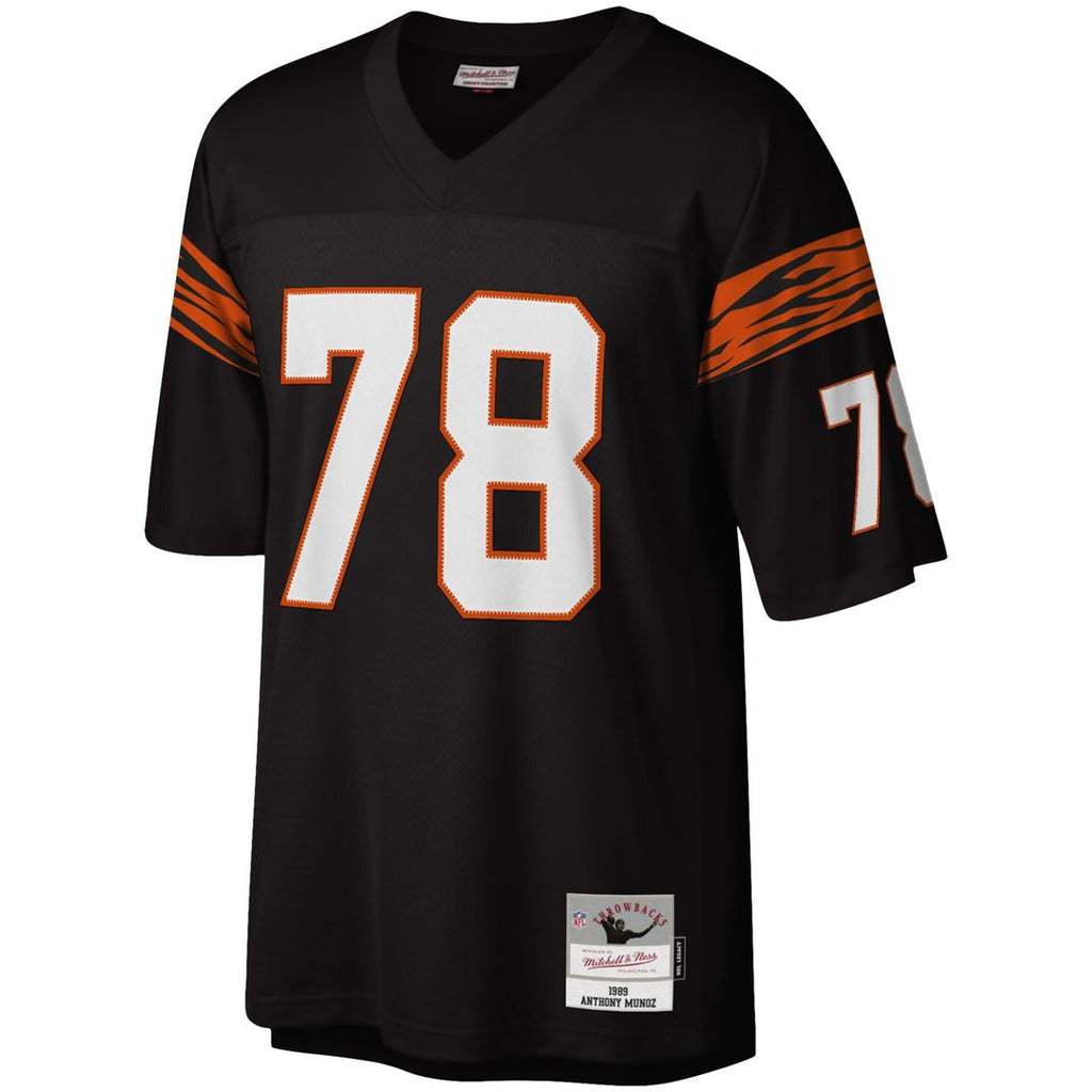 Anthony Muñoz Cincinnati Bengals Mitchell & Ness Legacy Replica Jersey - Black Official NFL Team Apparel Football Fan Gear