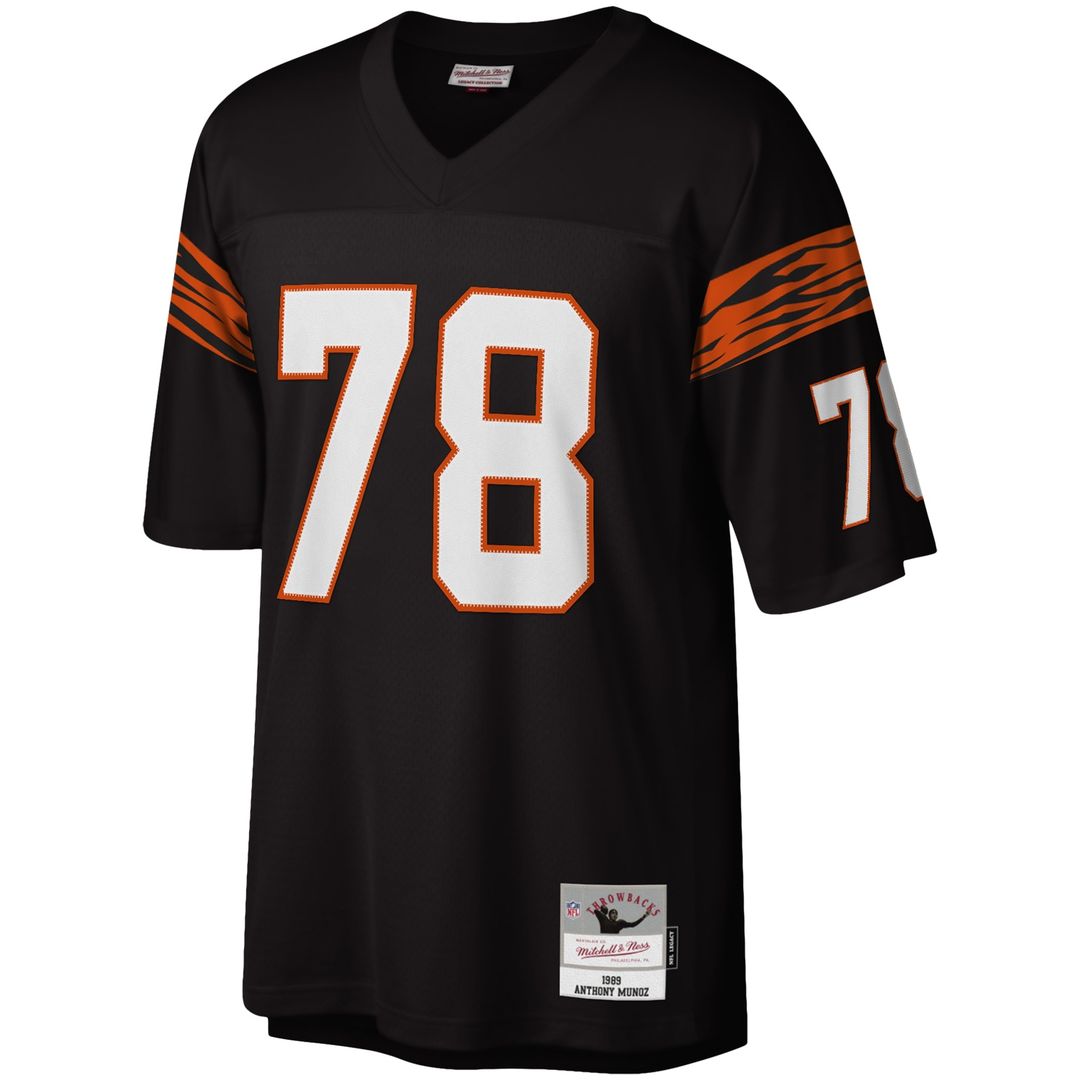 Anthony Muñoz Cincinnati Bengals Mitchell & Ness Legacy Replica Jersey - Black Official NFL Team Apparel Football Fan Gear