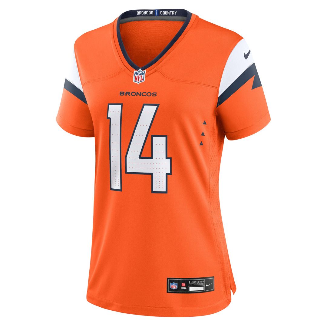 Courtland Sutton Denver Broncos Nike Women's Team Game Jersey - Orange Official NFL Team Apparel Football Fan Gear