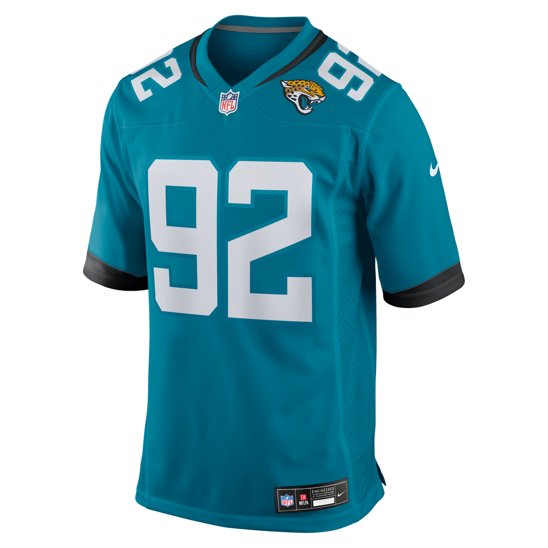 Danny Striggow Jacksonville Jaguars Nike Team Game Jersey - Teal Official NFL Team Apparel Football Fan Gear
