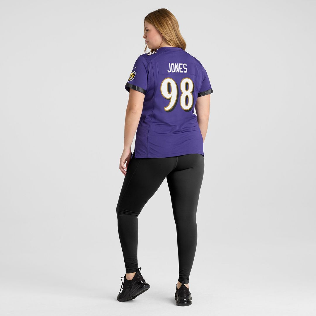 Travis Jones Baltimore Ravens Nike Women's Player Game Jersey - Purple Official NFL Team Apparel Football Fan Gear