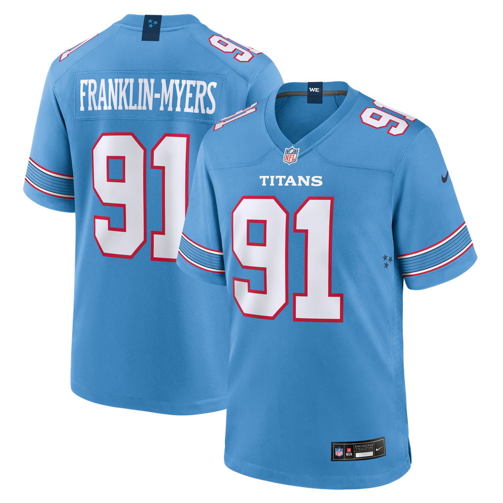 John Franklin-Myers Tennessee Titans Nike Team Game Jersey - Light Blue Official NFL Team Apparel Football Fan Gear