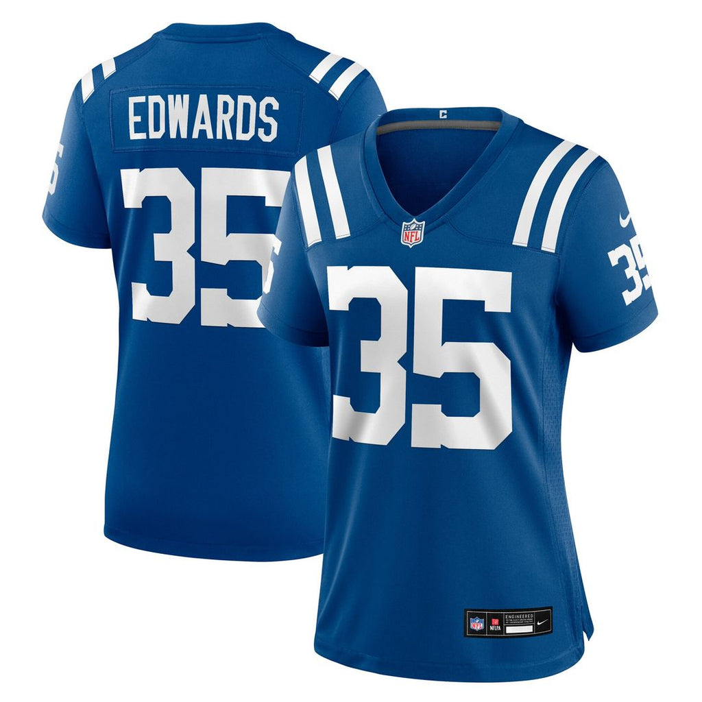Johnathan Edwards Indianapolis Colts Nike Women's Team Game Jersey - Royal Official NFL Team Apparel Football Fan Gear