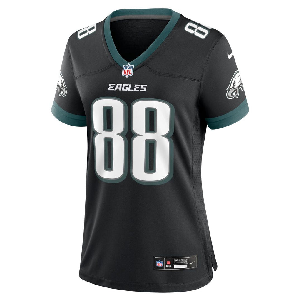 Dallas Goedert Philadelphia Eagles Nike Women's Alternate Game Jersey - Black Official NFL Team Apparel Football Fan Gear