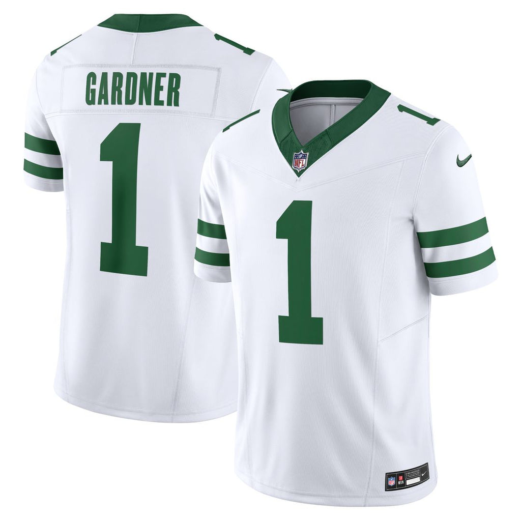 Ahmad Sauce Gardner New York Jets Nike Vapor F.U.S.E. Limited Jersey - Legacy White Official NFL Team Apparel Football Fan Gear