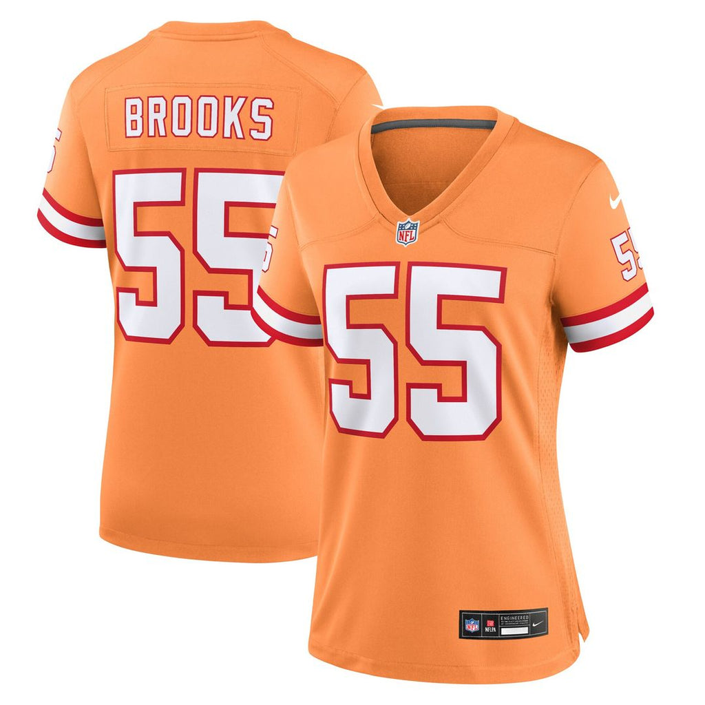 Derrick Brooks Tampa Bay Buccaneers Nike Women's Throwback Game Jersey - Orange Official NFL Team Apparel Football Fan Gear