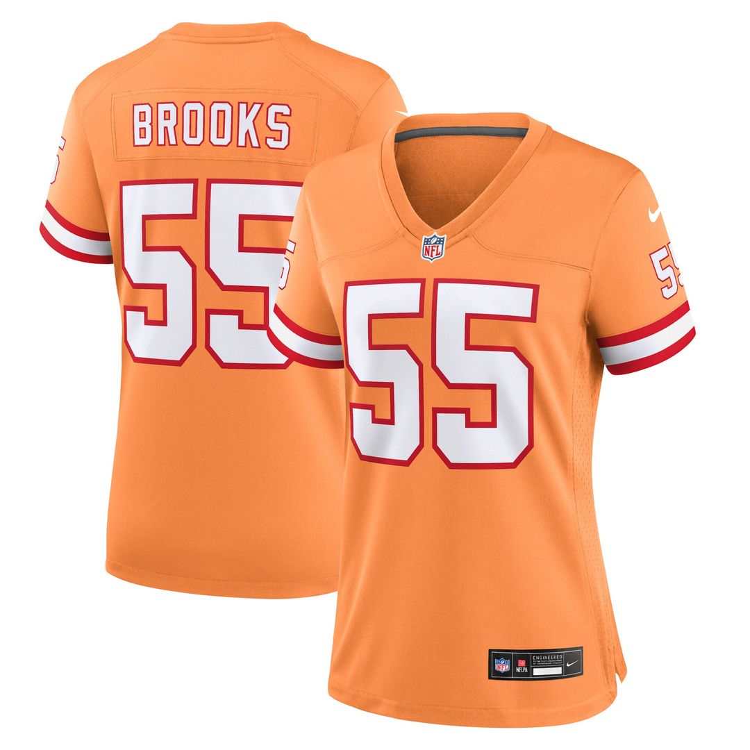 Derrick Brooks Tampa Bay Buccaneers Nike Women's Throwback Game Jersey - Orange Official NFL Team Apparel Football Fan Gear