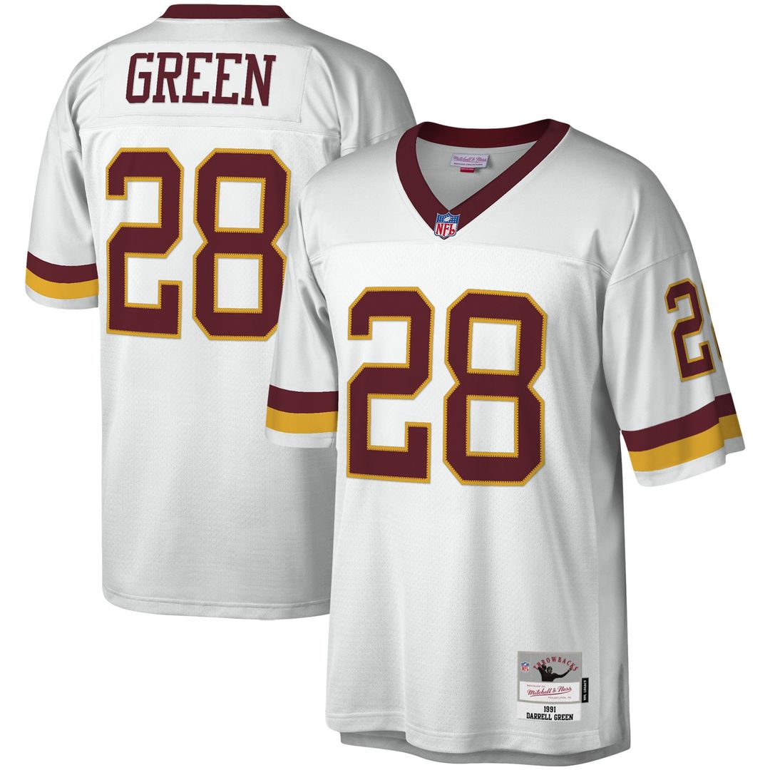 Darrell Green Washington Football Team Mitchell & Ness Legacy Replica Jersey - White Official NFL Team Apparel Football Fan Gear