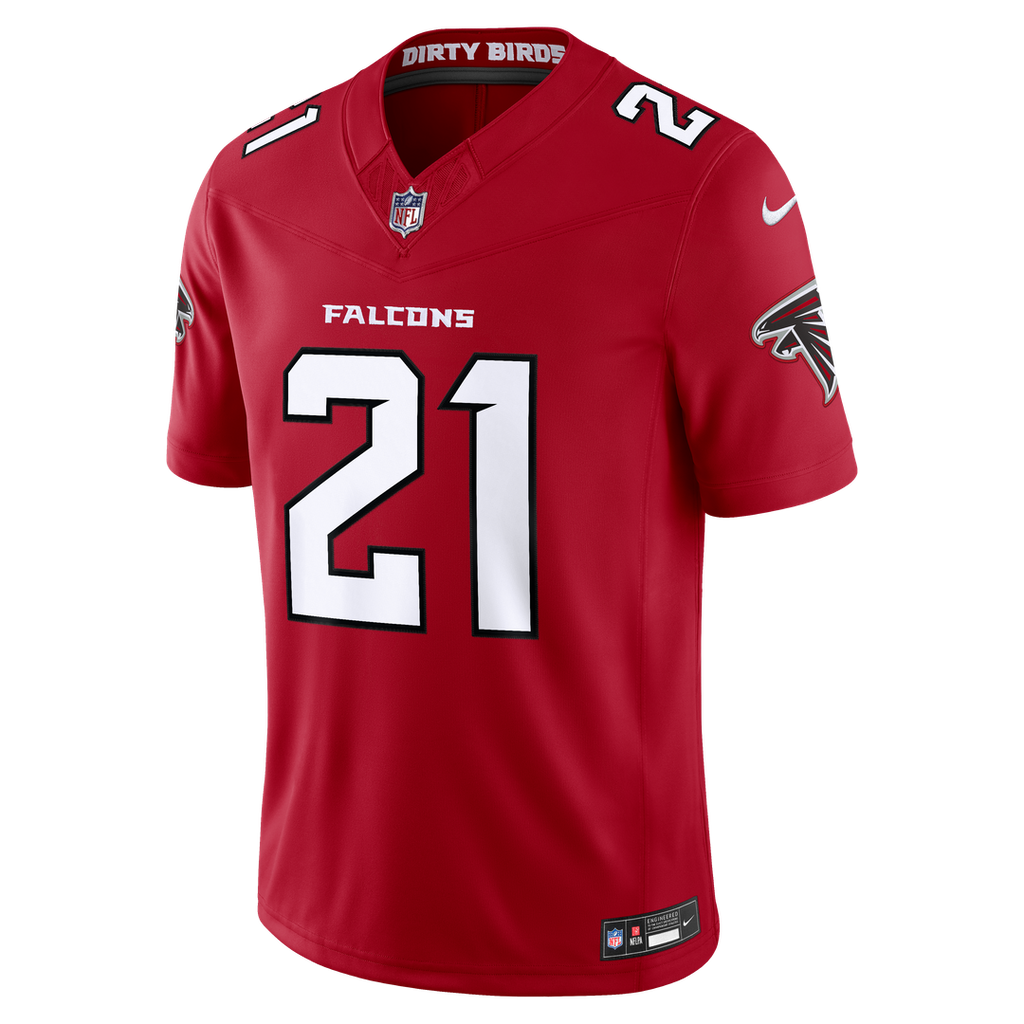Deion Sanders Atlanta Falcons Nike Vapor F.U.S.E. Stitched Retired Limited Jersey - Red Official NFL Team Apparel Football Fan Gear