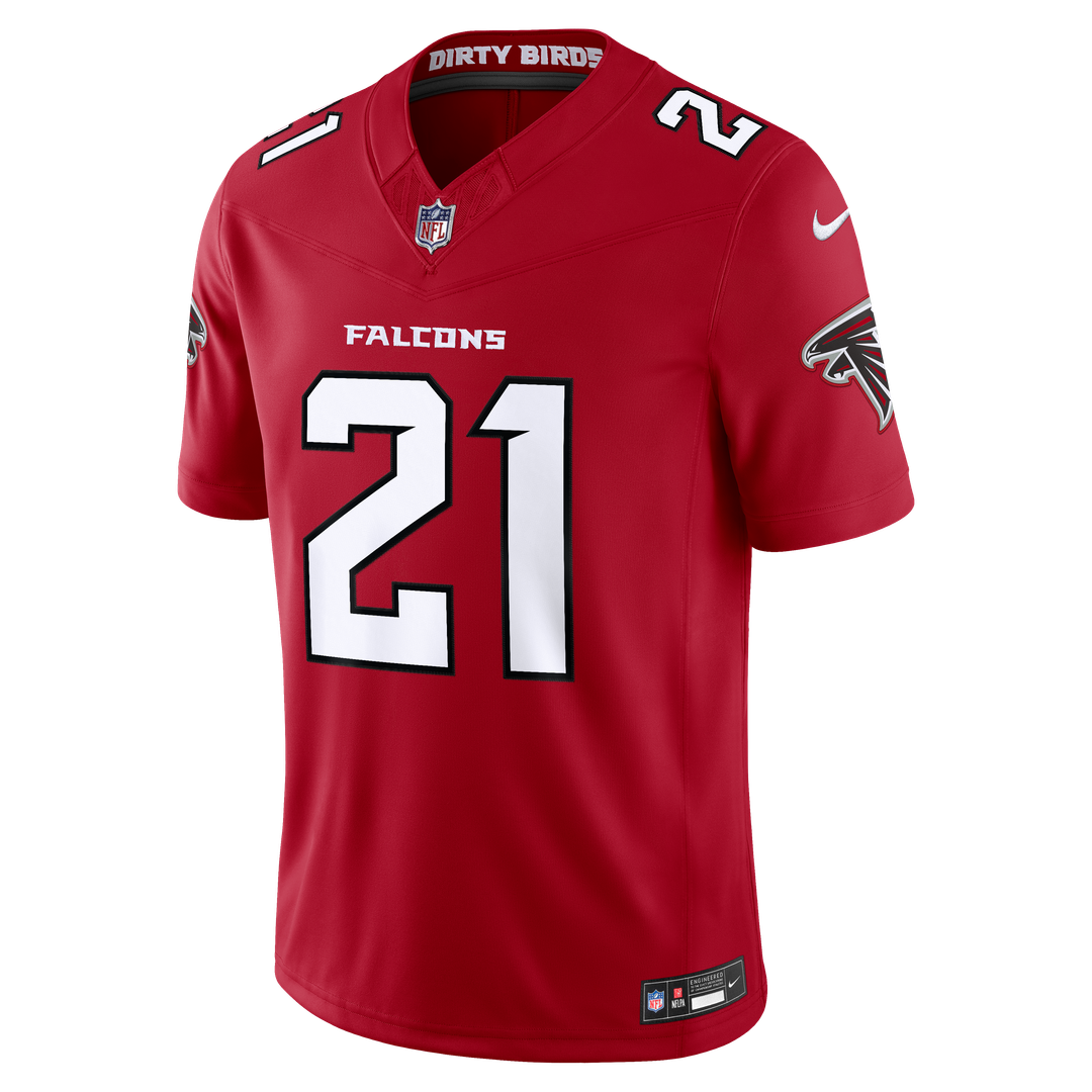 Deion Sanders Atlanta Falcons Nike Vapor F.U.S.E. Stitched Retired Limited Jersey - Red Official NFL Team Apparel Football Fan Gear