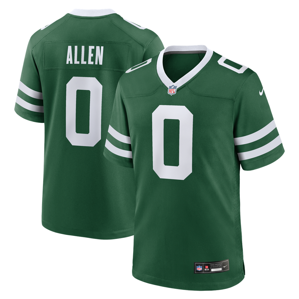 Braelon Allen New York Jets Nike Game Jersey - Legacy Green Official NFL Team Apparel Football Fan Gear