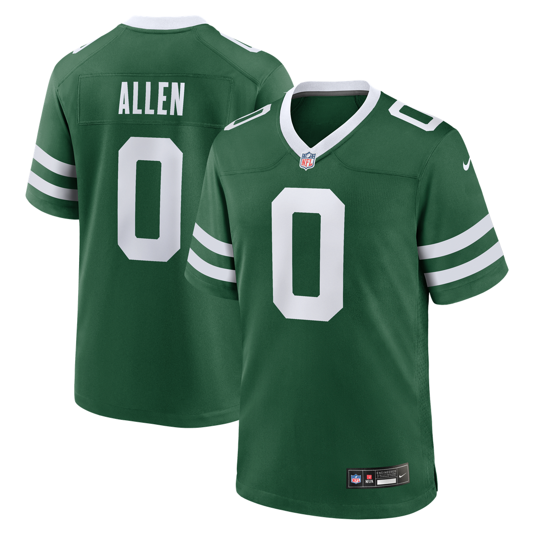 Braelon Allen New York Jets Nike Game Jersey - Legacy Green Official NFL Team Apparel Football Fan Gear