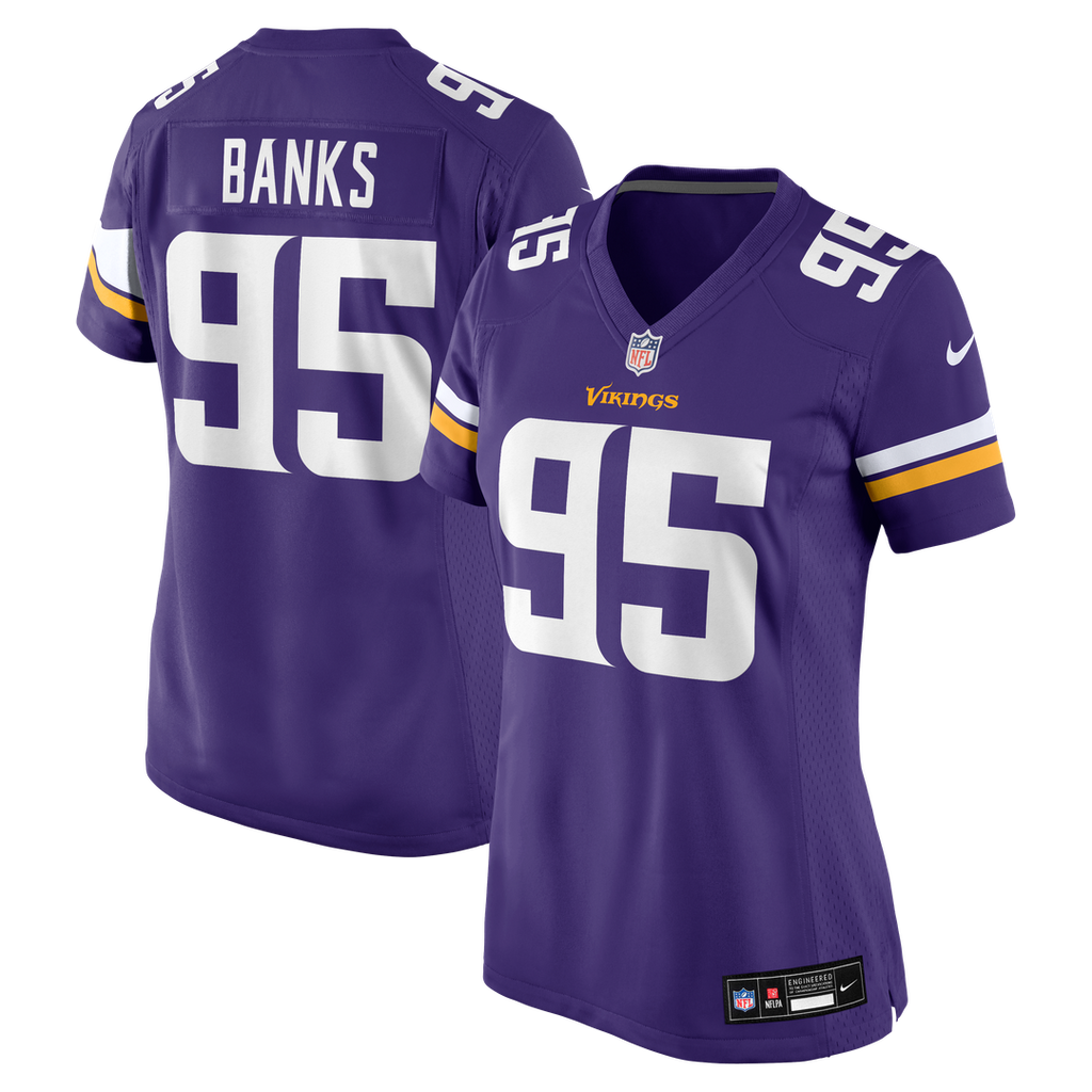 Caleb Banks Minnesota Vikings Nike Women's Team Game Jersey - Purple Official NFL Team Apparel Football Fan Gear